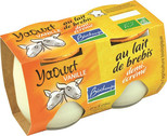 YAOURT LAIT DE BREBIS 1/2 ECREME VANILLE  2X125G