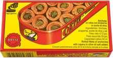 FILETS D'ANCHOIS A L' HUILE D'OLIVE ROULES AUX CAPRES 47G