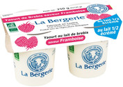 YAOURT BREBIS 1/2 ECREME FRAMBOISE 2x125G