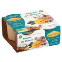 YAOURT DE CHEVRE AUX FRUITS MANGUE,MYRTILLE 4X100G