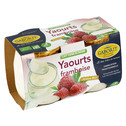 YAOURT AROMATISE FRAMBOISE SUCRE LAIT 1/2 ECREME 2X125G
