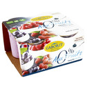 YAOURT AU LAIT 0 % M.G. FRUITS FRAISE,FRAMBOISE,MYRTILLE,ABRICOT 4X125G