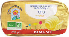 BEURRE BARATTE 1/2 SEL AU LAIT CRU 250G