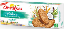PALETS NOIX DE COCO RIZ (3 SACHETS DE 3 BISCUITS) 130G