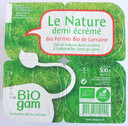 YAOURT NATURE 1/2 ECREME 4X125G