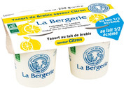 YAOURT BREBIS 1/2 ECREME CITRON 2X125G