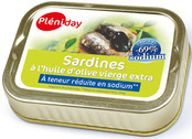SARDINE A L'HUILE D'OLIVE S/SEL 115 G